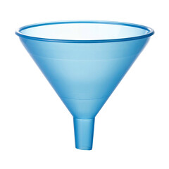 Light-blue plastic funnel, wide top, narrow base (2)