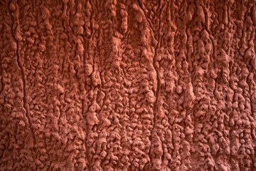 A Textured Red Wall Surface Featuring Unique and Intriguing Patterns
