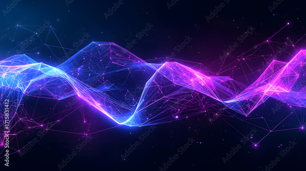 Fototapete modern technology texture background design. waves flow. quantum explosion technology. quantum compu