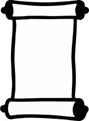 Horoscope Scroll &ndash; Minimalist Vector Flat Style in a Naive Design for Astrology and Spirituality Themes

