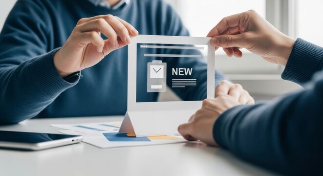 Collaborative Team Discussing New Digital Interface