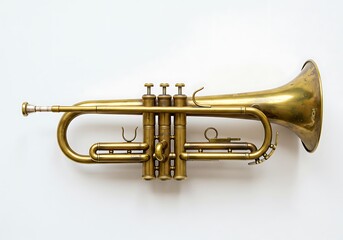 Naklejka premium Brass trumpet instrument musical instrument
