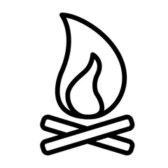 Obraz premium Holy Fire Vector Line Icon Design