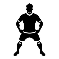 football player silhouette vector illustration