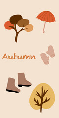 set of autumn icons