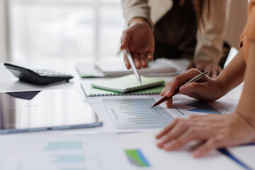 Fototapeta premium Business Team Consulting meeting working and brainstorming new business project finance investment concept 