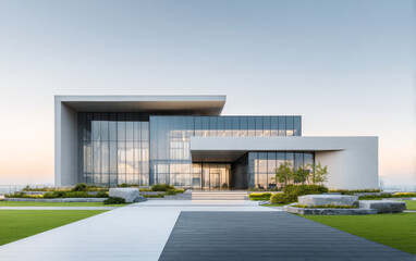 Minimalist modern architecture and spatial structure