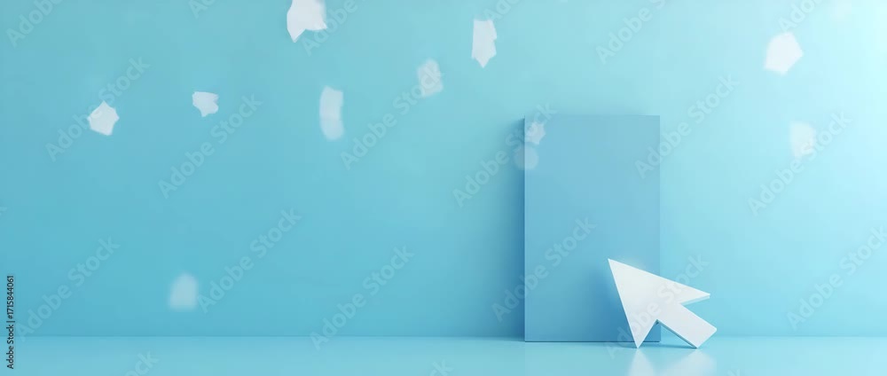 Poster photo realistic screen and pointer symbol with ample copy space for website banners - ideal for show