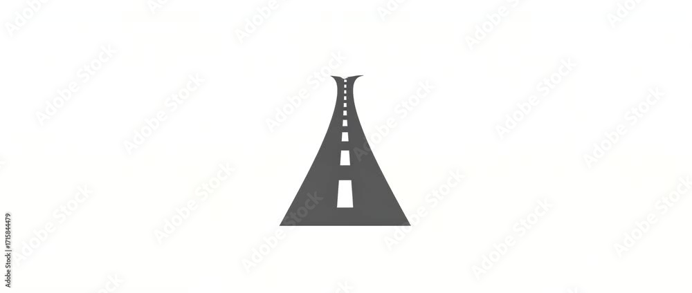 Poster photo realistic as road icon with copy space on a white background concept as a vector image of a ro