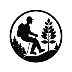 A silhouette vector cartoon illustration of a hockey player in winter and a surfer in the summer water