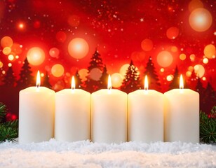 Winter warmth of advent candles