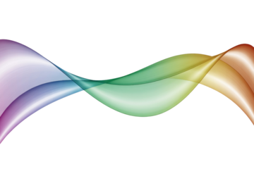 Abstract rainbow wave design on a transparent background.  Perfect for backgrounds, banners, or websites. background removed