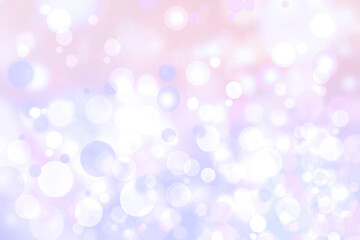 Abstract blurred fresh vivid spring summer light delicate pastel pink yellow blue bokeh background texture with bright circular soft color lights. Beautiful backdrop illustration.