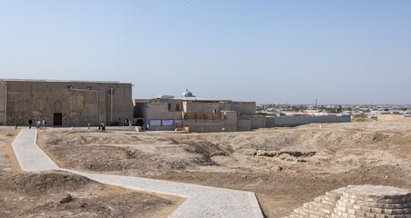 Ruins of a mosque in the desolated back area of the Ark of Bukhara