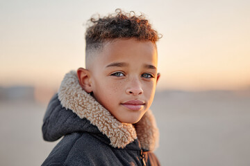 young boy with tear streaks on his cheeks displaying innocence and deep emotions