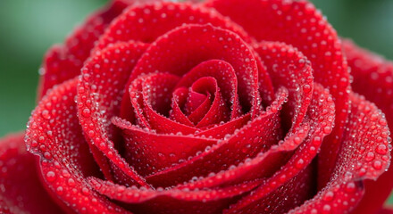 Stunning red rose with sparkling water droplets, perfect for expressing love and romance