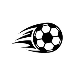 Obraz premium Fast-Moving Soccer Ball with Tribal Design