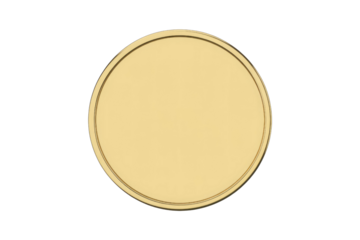 A blank, gold, oval-shaped medallion, perfect for adding your own design or text. background removed
