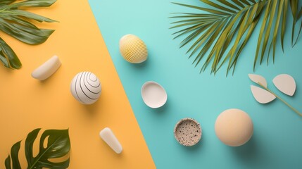 Spa decor stones shells styled relaxation lifestyle advertising product composition