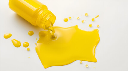 Yellow liquid spilled petrol additive innovative supply
