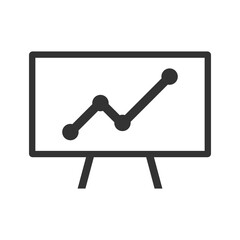 Presentation board icon isolated on transparent background