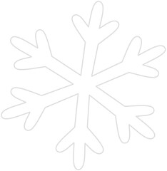 겨울눈송이_둥글고귀여운_하얀눈결정_겨울일러스트