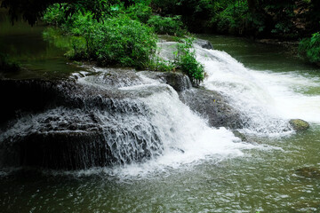 small waterfall in the forest