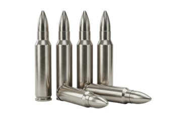 Isolated bullet cartridges, ammunition for rifles or handguns for military and defense use