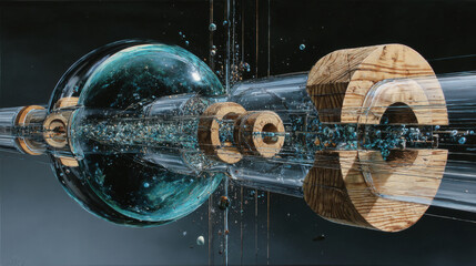 A oil painting illustration of Elasticity