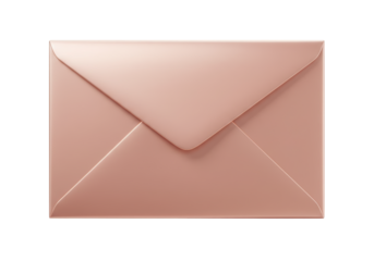 Isolated postal envelope in a gentle pastel shade, communication for business or personal