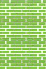 Bright Green Brick Wall Seamless Pattern: Abstract Geometric Background Texture