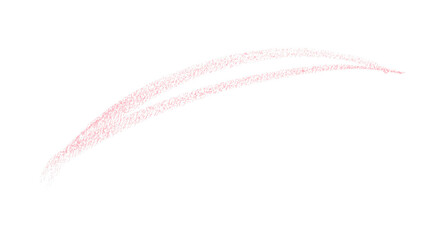 Hand drawn pink pencil lines, circles, stripes and squiggly lines on transparent background.