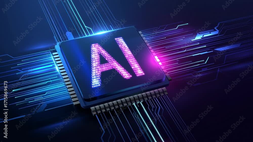 Poster digital ai processor: the intricate pathways and digital architecture of an artificial intelligence 
