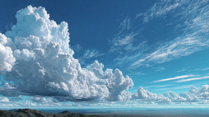 A oil painting illustration of Public Cloud