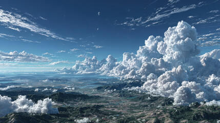 A oil painting illustration of Public Cloud