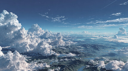 A oil painting illustration of Public Cloud