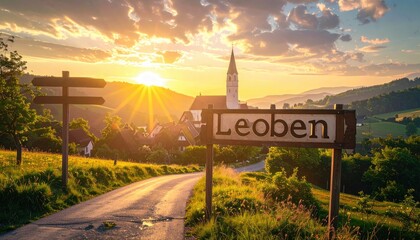 Scenic Sunrise Over Leoben Austria