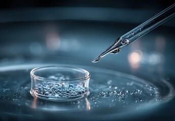 Laboratory Petri Dish with Pipette for Scientific Research.