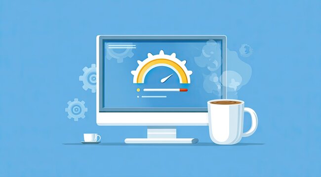 Computer Performance Monitoring Dashboard with Coffee. - Powered by Adobe