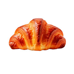  Fresh croissant isolated on transparent background. 