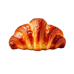  Fresh croissant isolated on transparent background. 