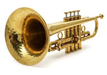 Naklejka premium Golden trumpet instrument