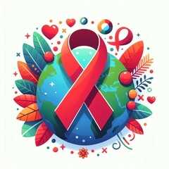 Fototapeta premium Vector art illustration of a colorful heart symbol with a beautiful butterfly decoration and a happy holiday sign