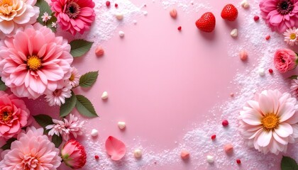 A background of flower and food sweet pastel cute modern