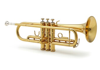 Naklejka premium Golden trumpet instrument