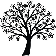 vector tree silhouette