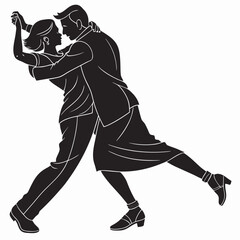 silhouette of a young man dancing