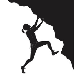 rock climber silhouette