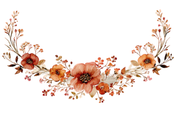 Rustic Floral Wreath in Earthy Tones