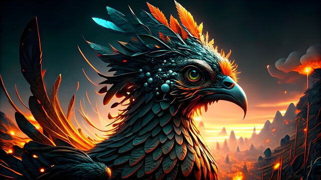 Cockatrice, detailed matte painting, deep color, fantastical, intricate detail, splash screen, complementary colors, fantasy concept art, 32k resolution trending